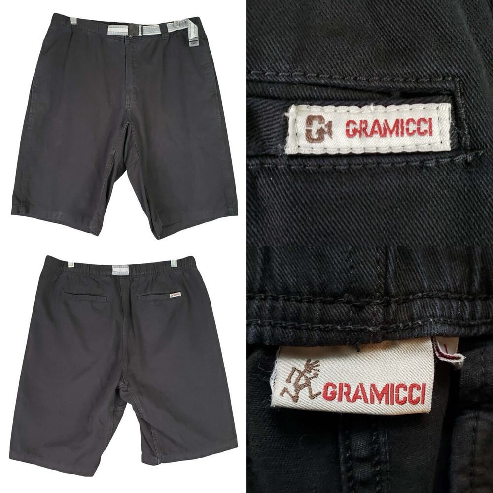Vintage Gramicci Belted G-Short Cotton Men’s Size Large L Black Cargo Utility